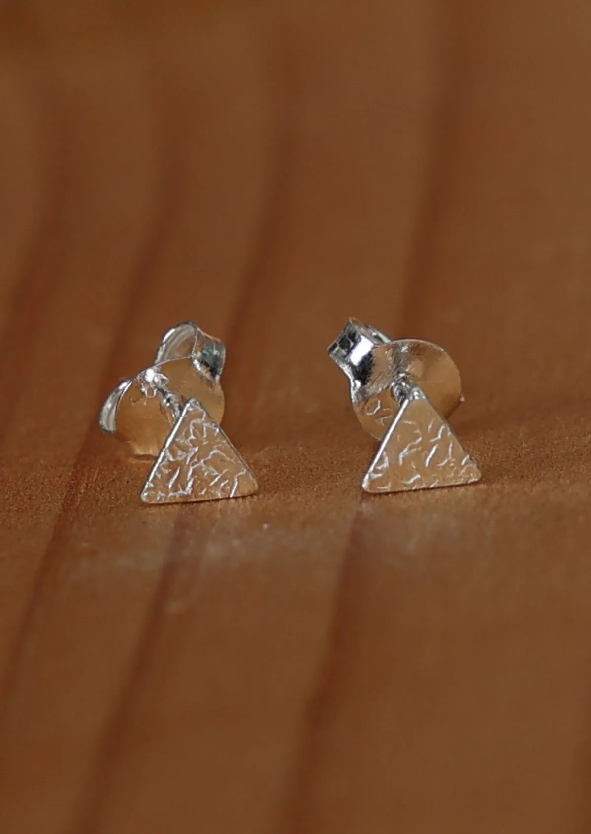 Silver Triangle Studs