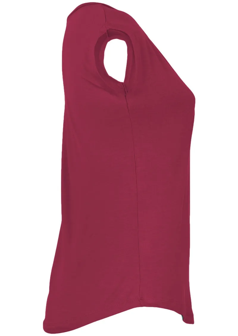 Simple Top V-neck Maroon