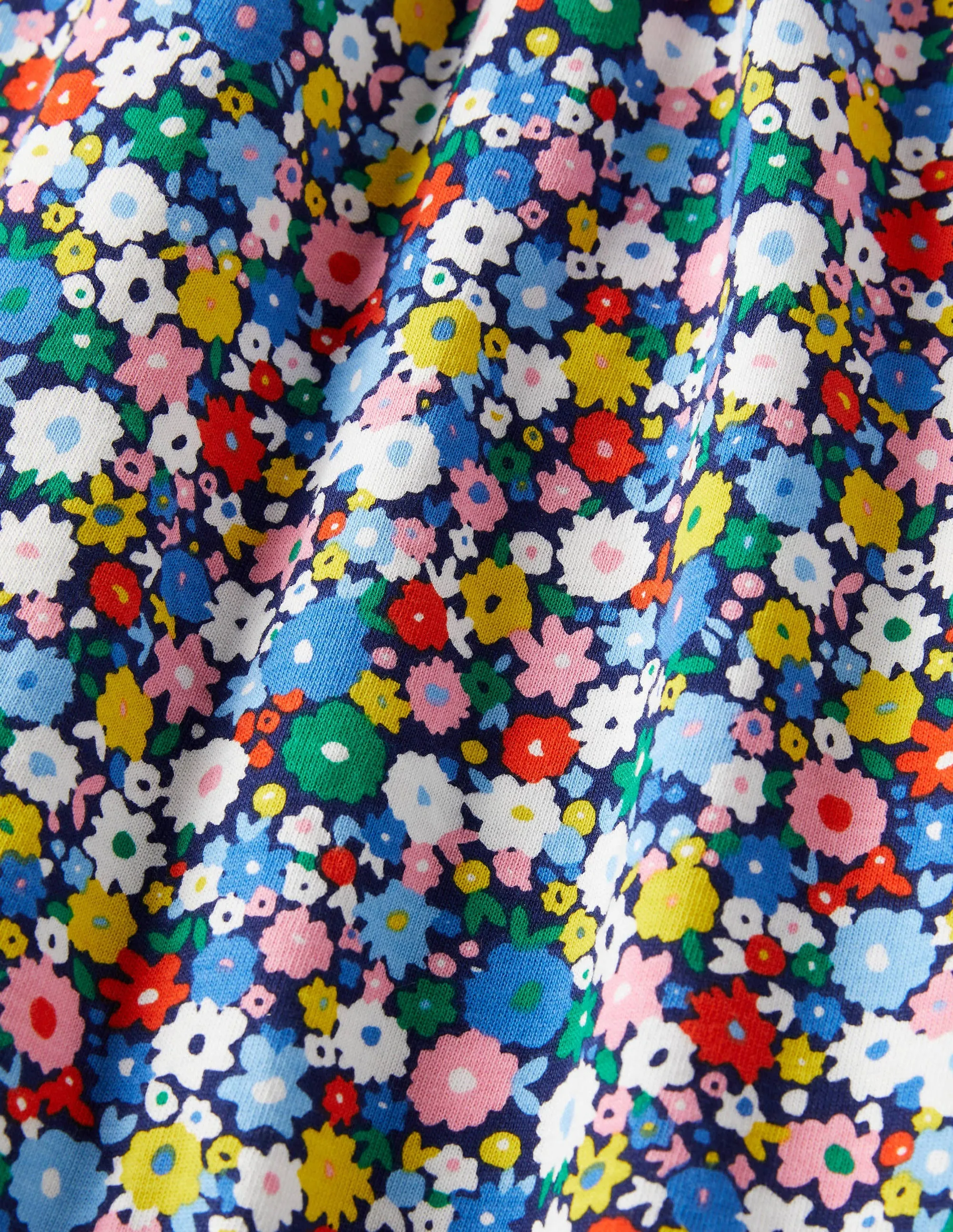 Smocked Skort Dress-Elizabethan Blue Flowerpatch
