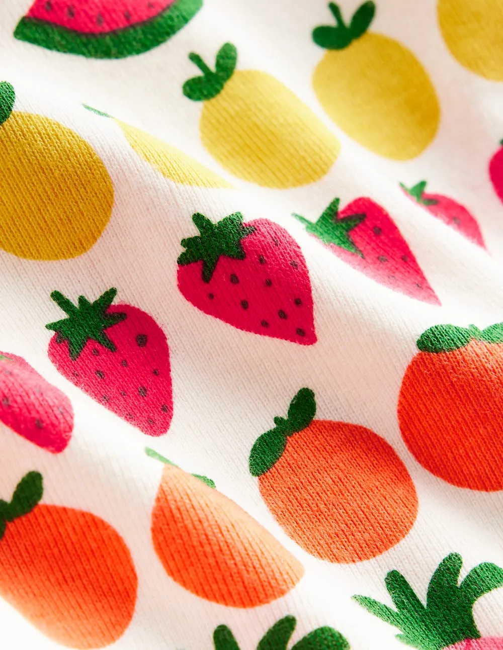 Snug Short John Pyjamas-Fruit Stripe