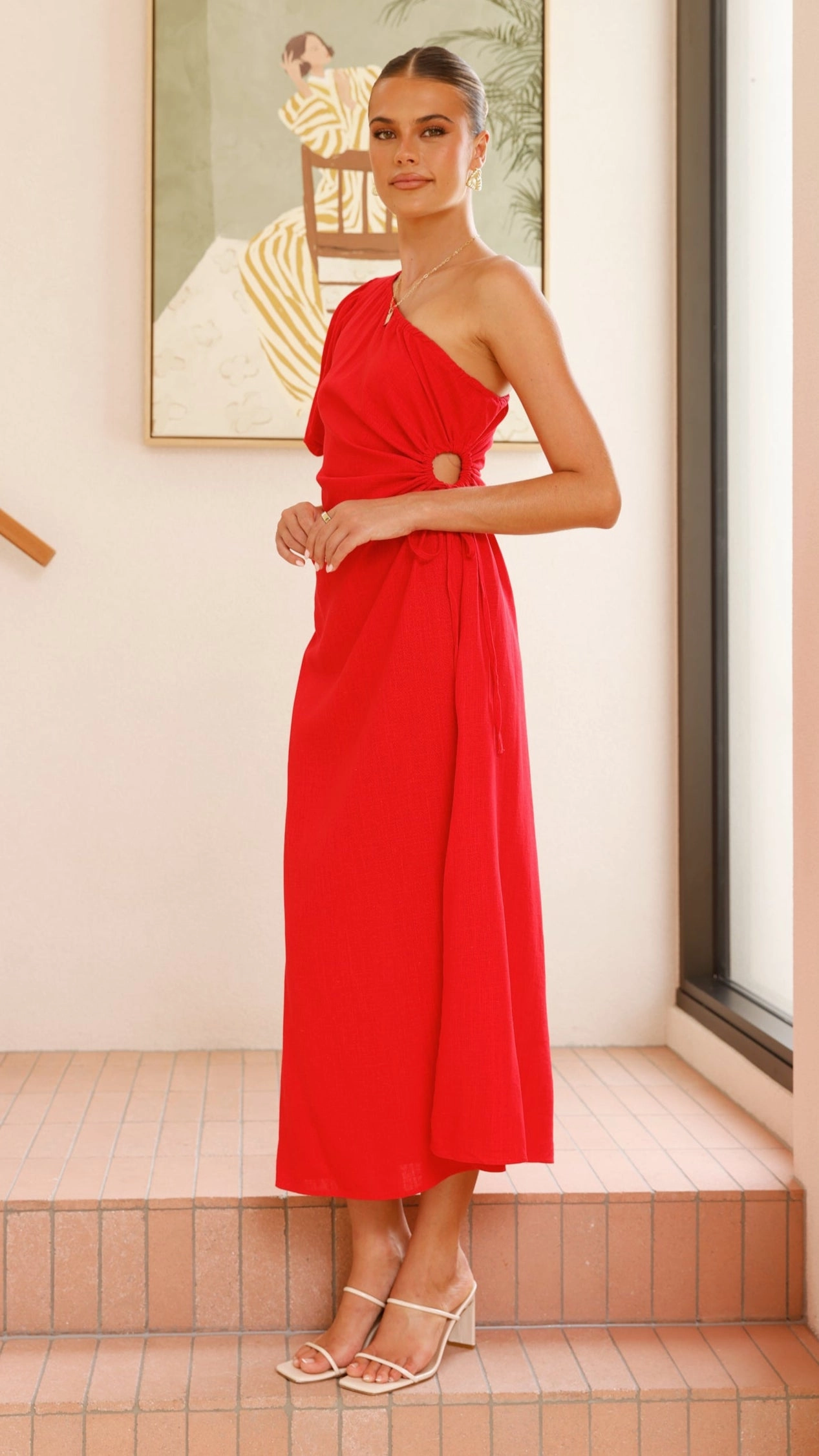 Suzie Midi Dress - Red