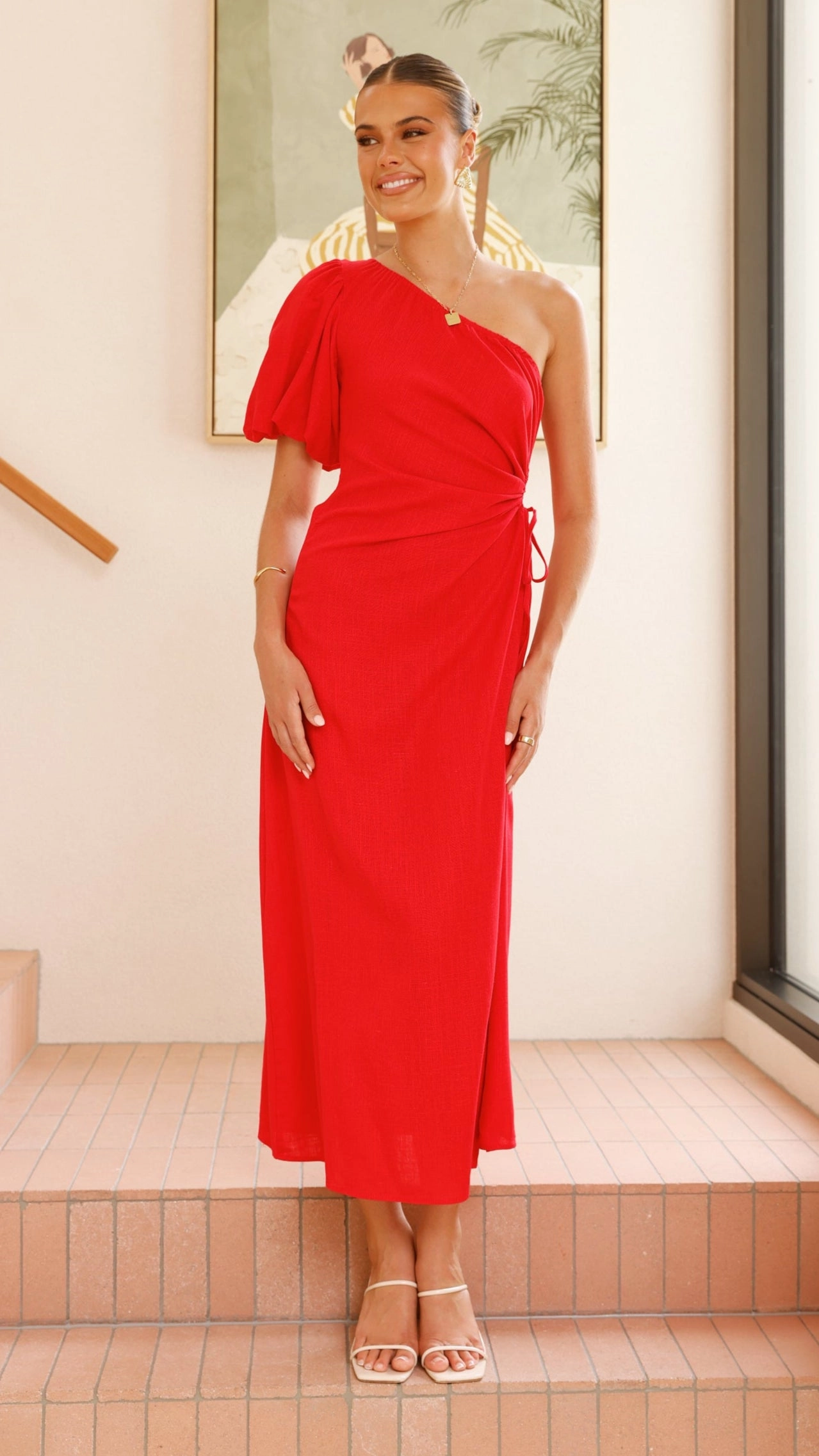 Suzie Midi Dress - Red