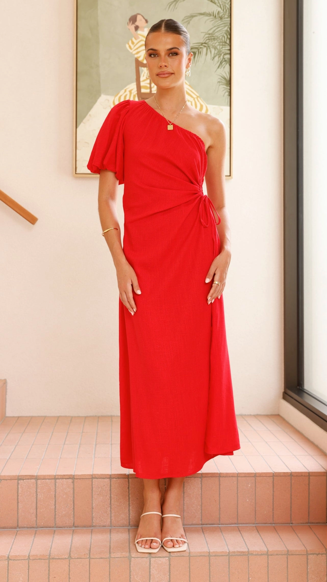 Suzie Midi Dress - Red
