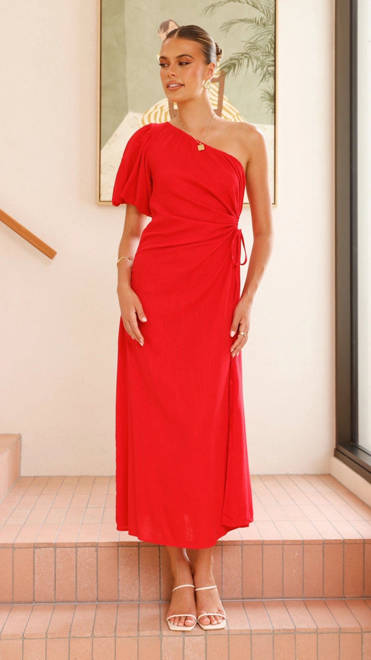 Suzie Midi Dress - Red