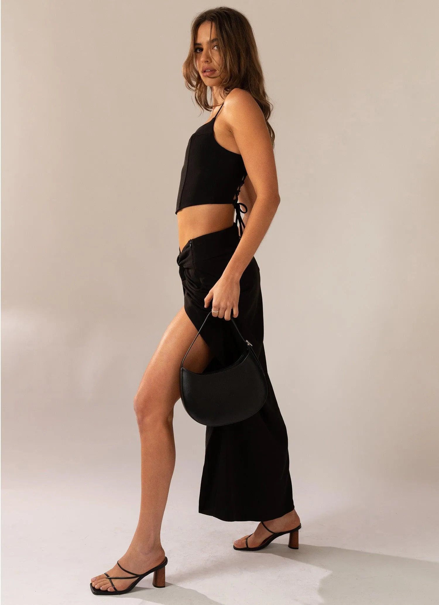 Taking Charge Maxi Skirt - Onyx