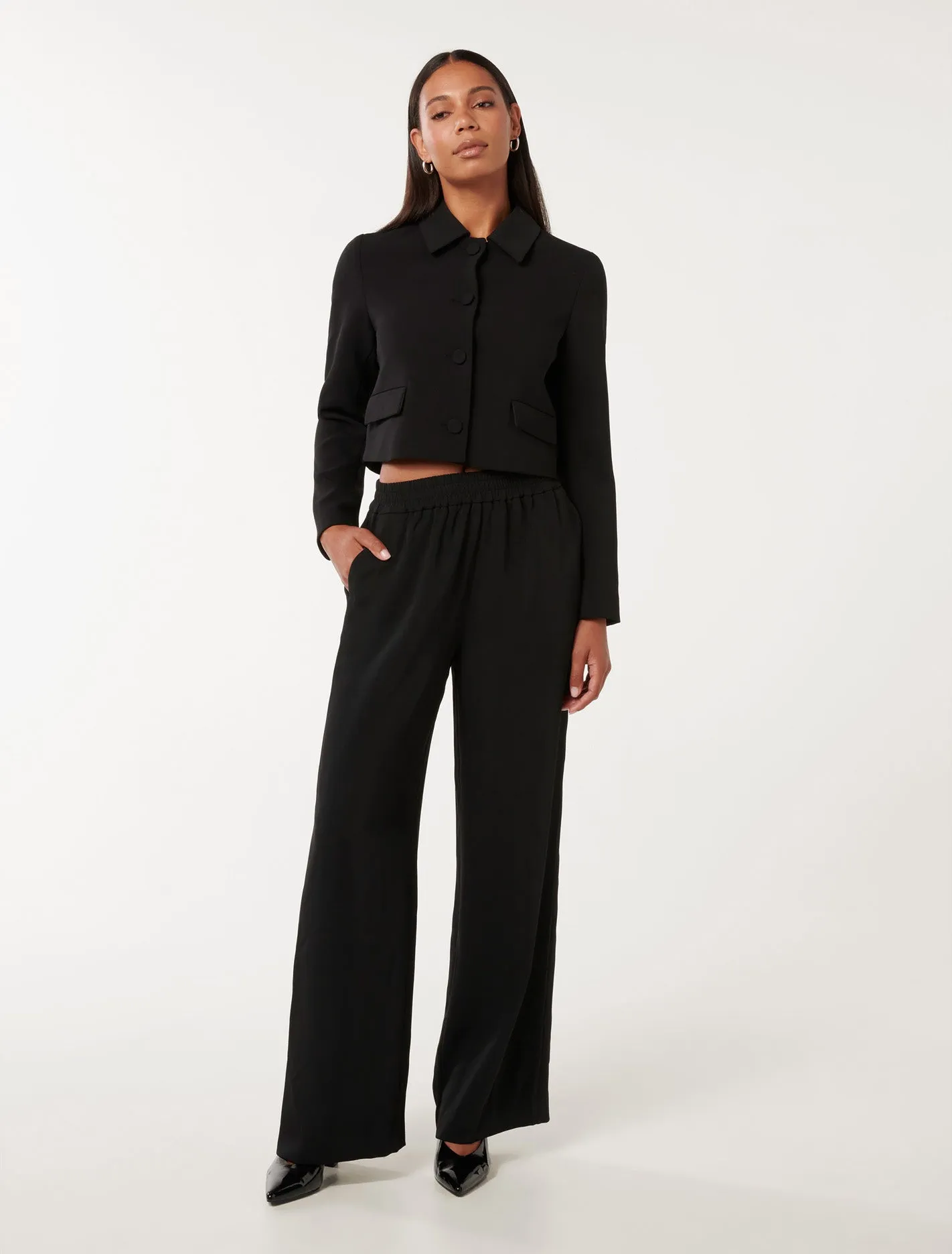 Tanya Cropped Top Collar Jacket