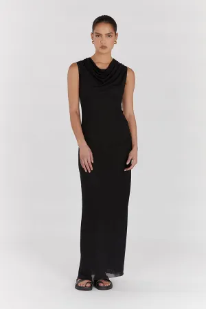 TATE BLACK MESH SLEEVELESS DRESS