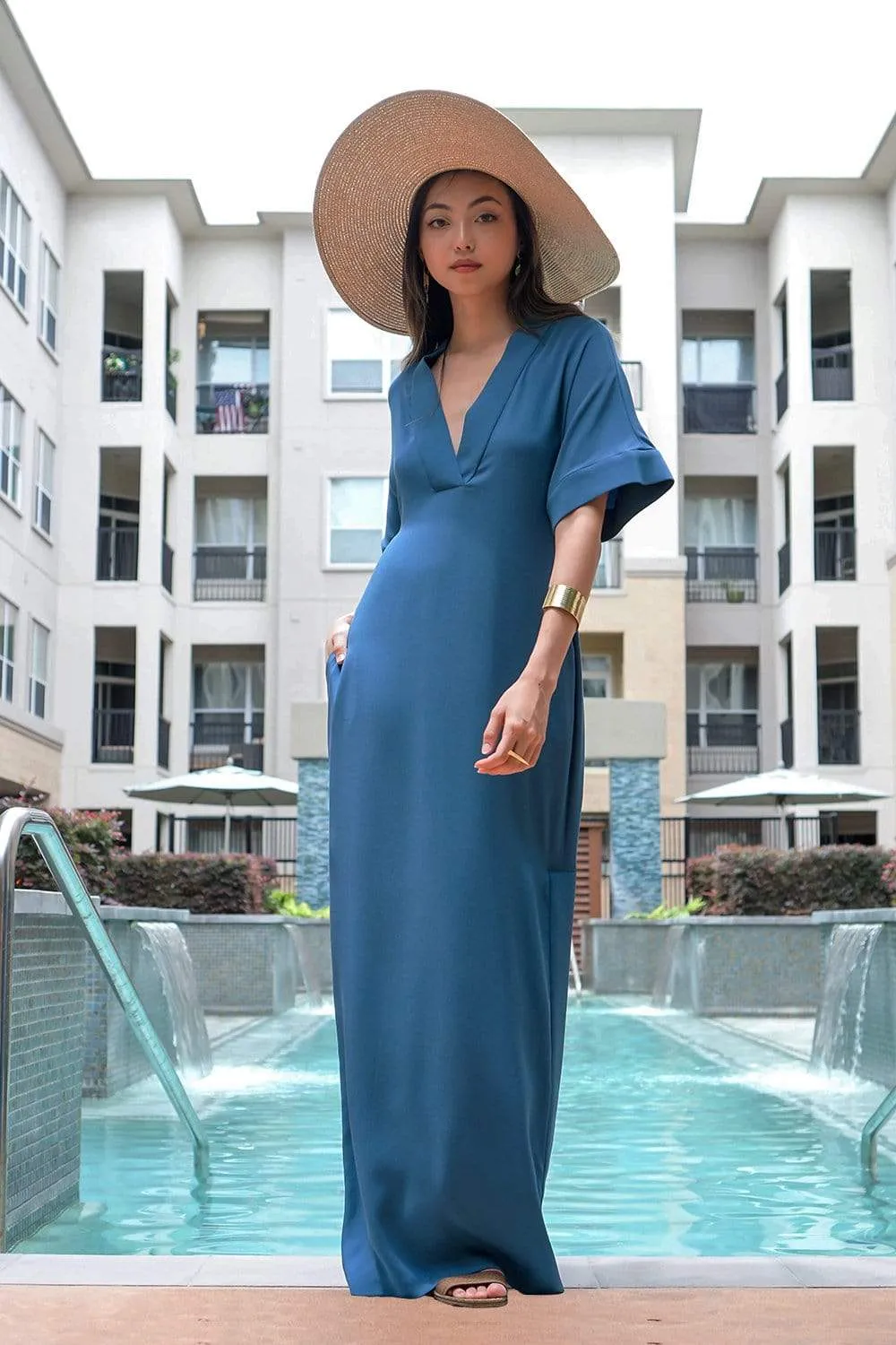 Teal Kimono Kiko Maxi Dress