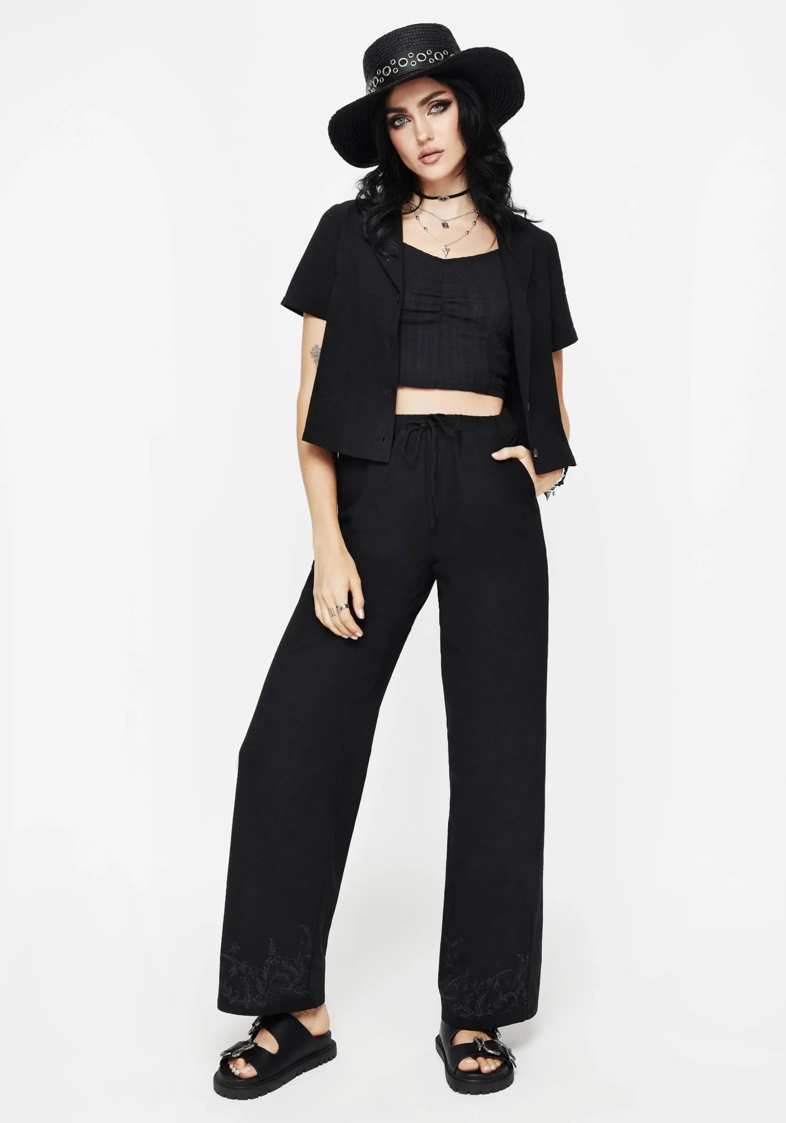Thorell Embroidered Cotton Button Up Shirt