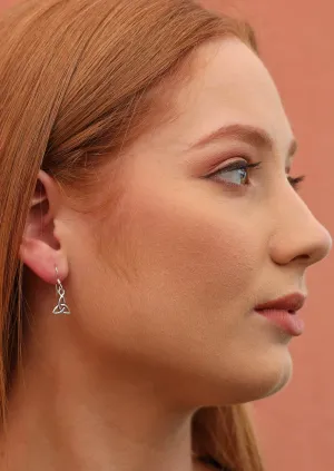 Triquetra Silver Hook Earrings