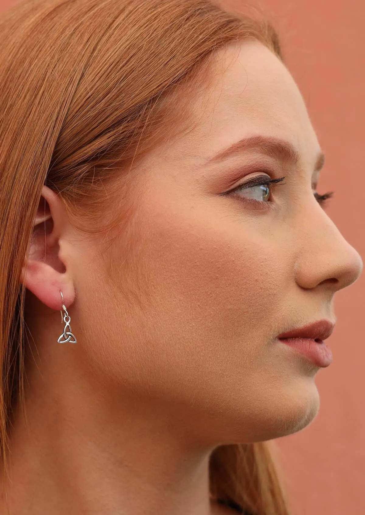 Triquetra Silver Hook Earrings