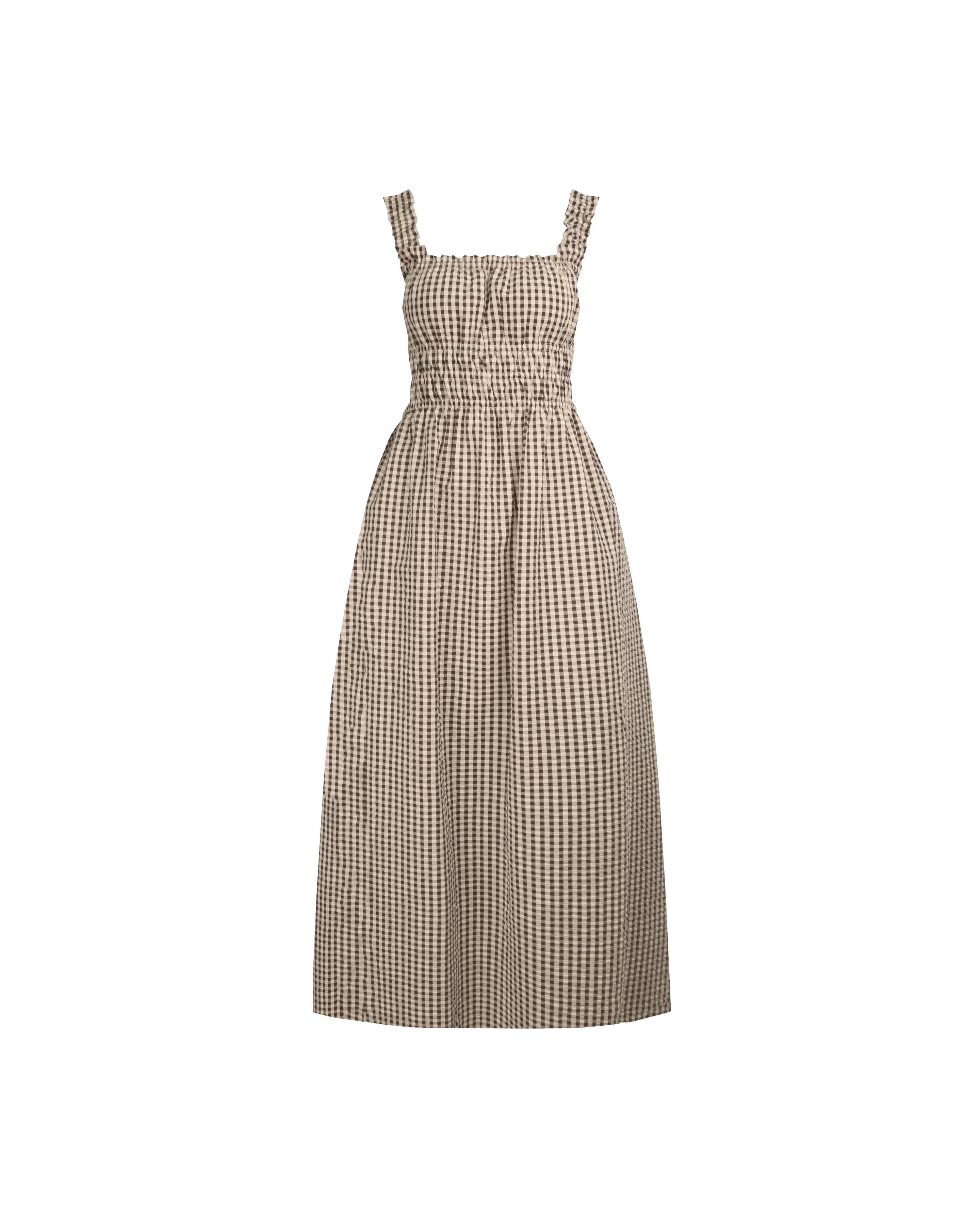 TRULLI DRESS JAVA BUTTER GINGHAM