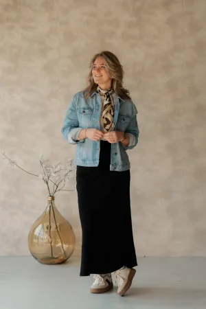 Viso linen Skirt Black