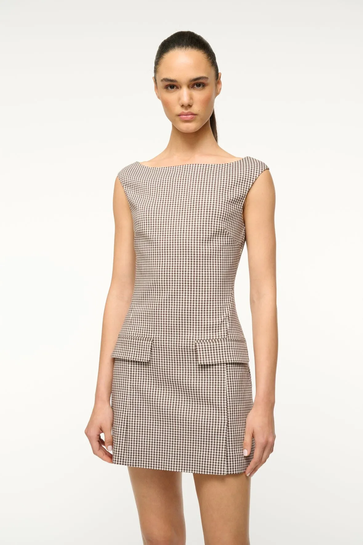 WALKER DRESS | DARK CHOCOLATE MICRO CHECK