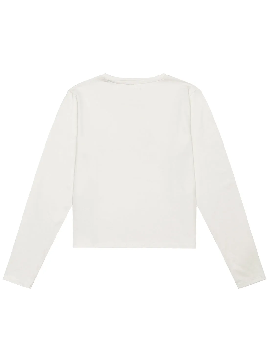 White Long Sleeve Crop T-Shirt (7-16)