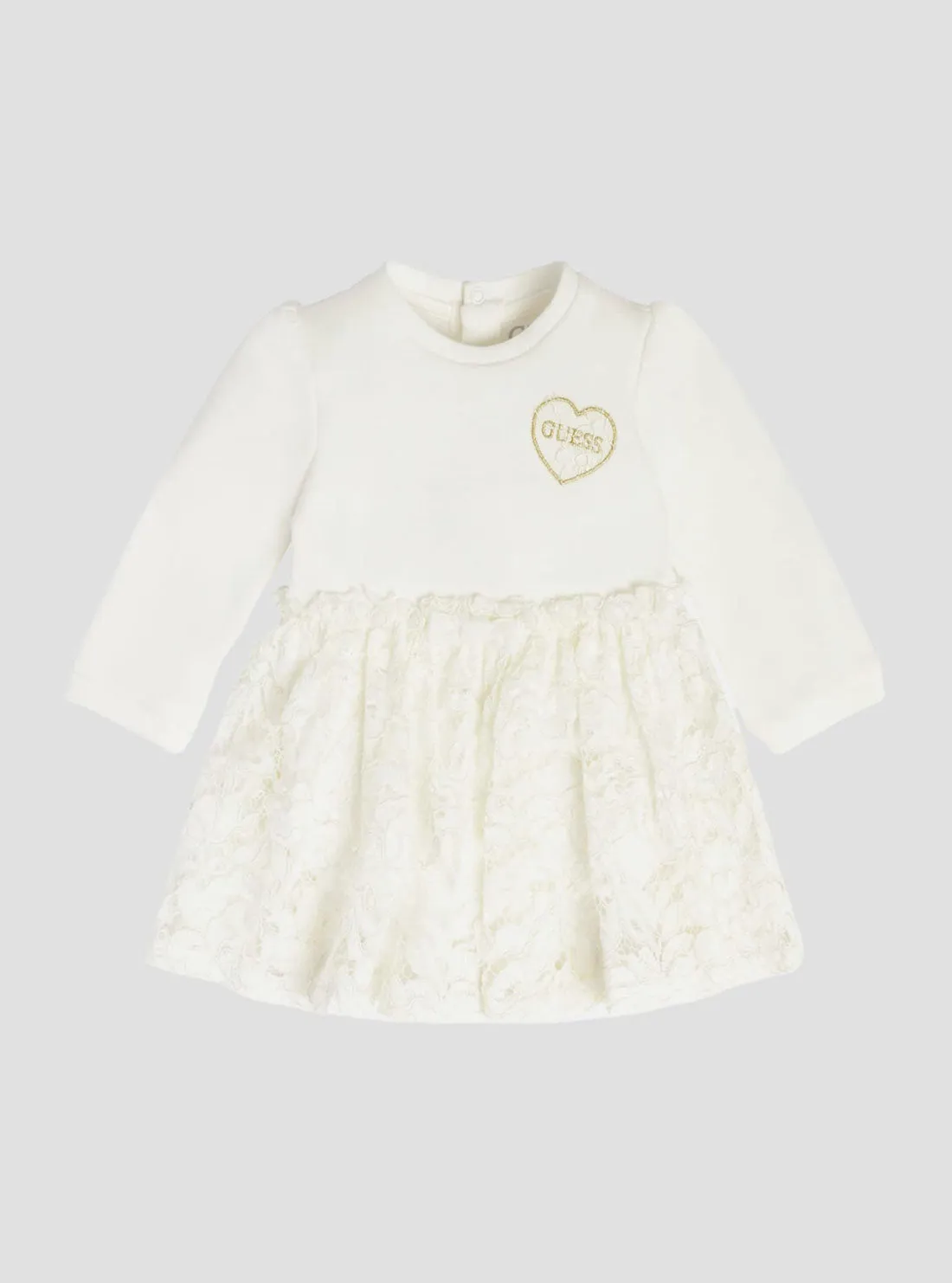 White Long Sleeve Dress (3-12M)