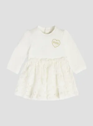 White Long Sleeve Dress (3-12M)
